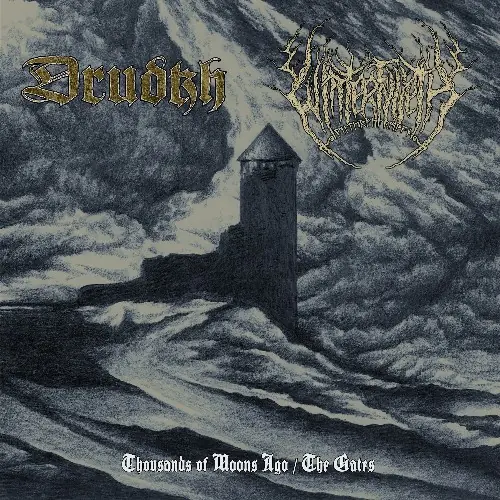DRUDKH / WINTERFYLLETH - Thousands Of Moons Ago / The Gates · GOLD/BLACK LP · Picture 1 DRUDKH / WINTERFYLLETH - Thousands Of Moons Ago / The Gates · GOLD/BLACK LP (Black Metal Vinyl) · Picture 1