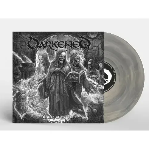 DARKENED · Defilers Of The Light | SILVER/CLEAR/WHITE SWIRL LP (Death Metal Vinyl)