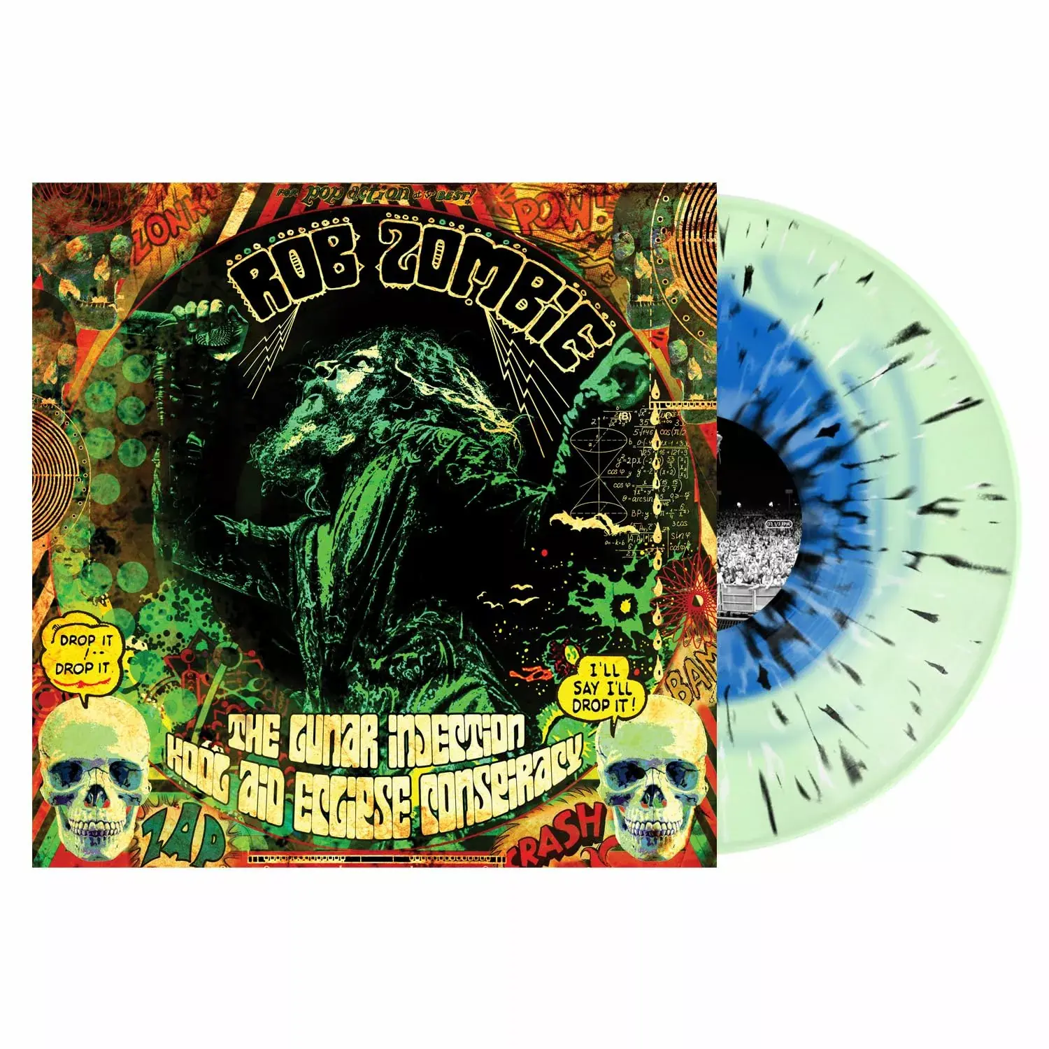 ROB ZOMBIE · The lunar injection kool aid eclipse conspiracy | BLUE/BOTTLE GREEN/BLACK/BONE SPLATTER LP ROB ZOMBIE · The lunar injection kool aid eclipse conspiracy | BLUE/BOTTLE GREEN/BLACK/BONE SPLATTER LP (Industrial Metal Vinyl)