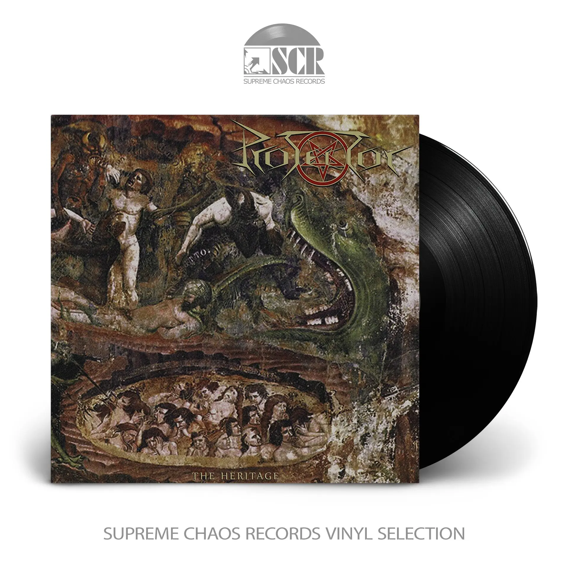 PROTECTOR - The Heritage · BLACK LP PROTECTOR - The Heritage · BLACK LP (Thrash Metal Vinyl)