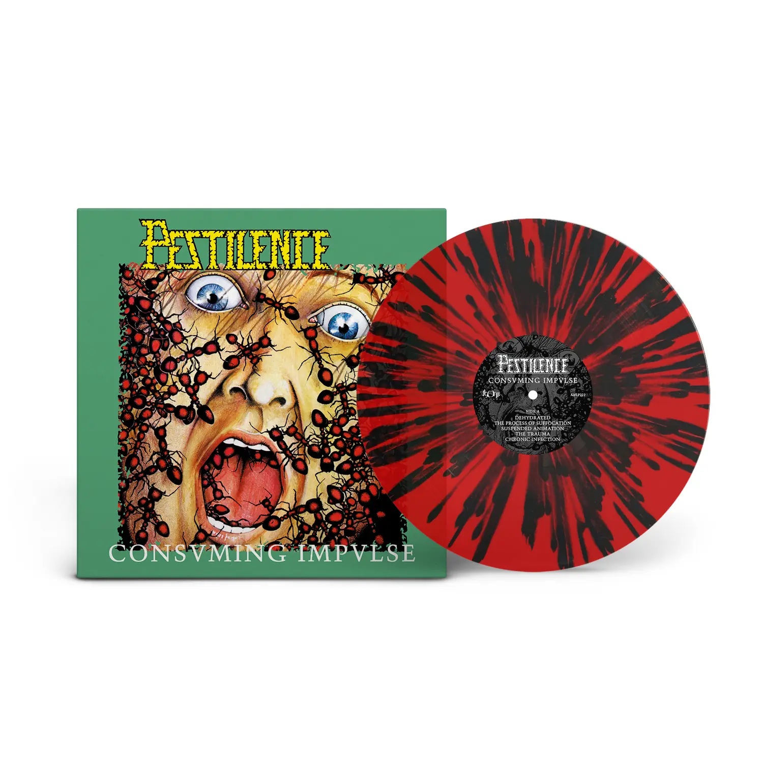 PESTILENCE - Consuming Impulse (Re-Release 2023) · RED/BLACK SPLATTER LP