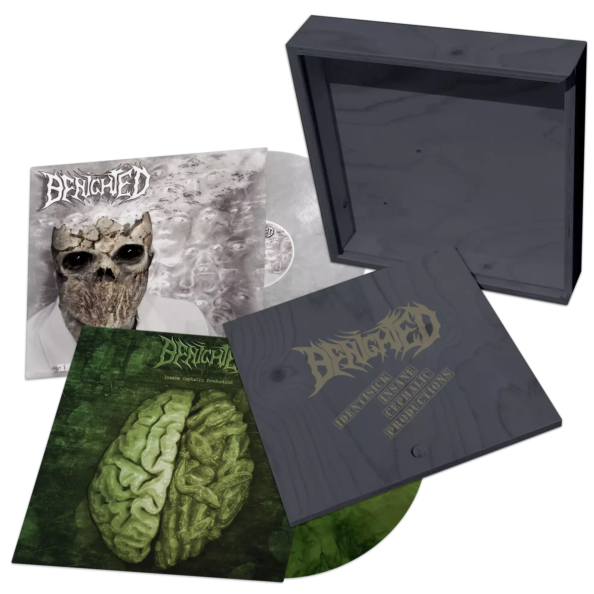 BENIGHTED - Identisick and Insane Cephalic Production · INSANE WOODEN BOXSET BENIGHTED - Identisick and Insane Cephalic Production · INSANE WOODEN BOXSET (Death Metal/Grindcore Vinyl)