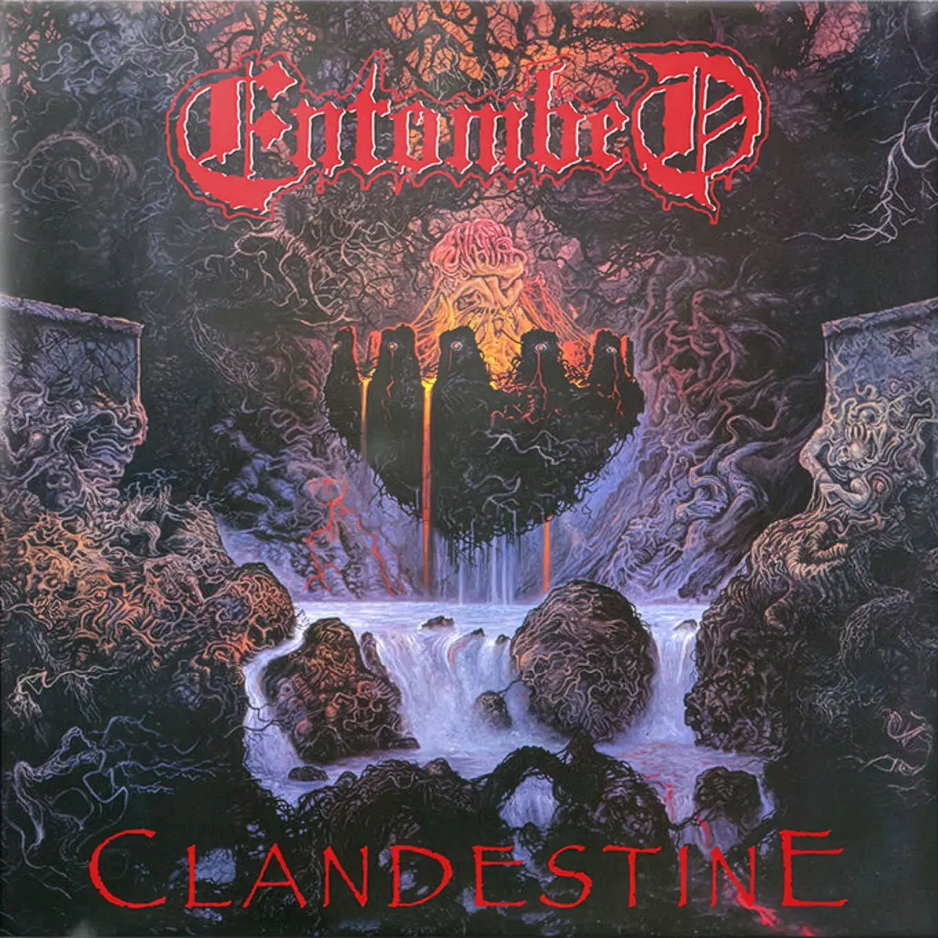 ENTOMBED · Clandestine | WHITE LP (Death Metal Vinyl) · Picture 1
