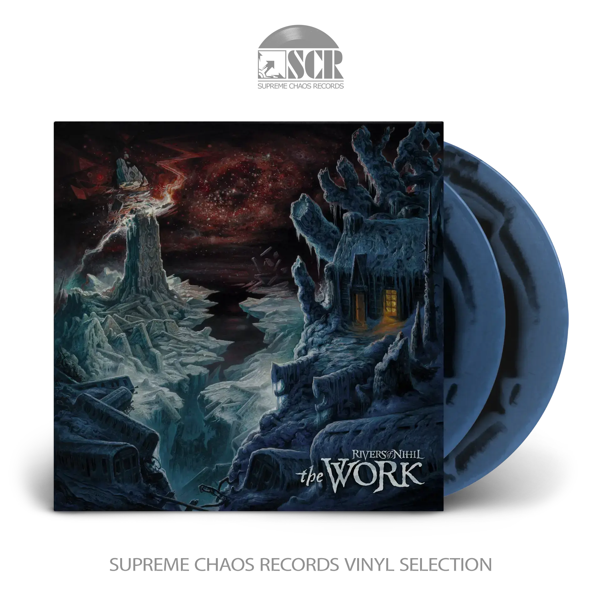 RIVERS OF NIHIL - The Work · BLUE/BLACK/WHITE 2LP RIVERS OF NIHIL - The Work · BLUE/BLACK/WHITE 2LP (Progressive Metal/Doom Metal/Death Metal Vinyl)