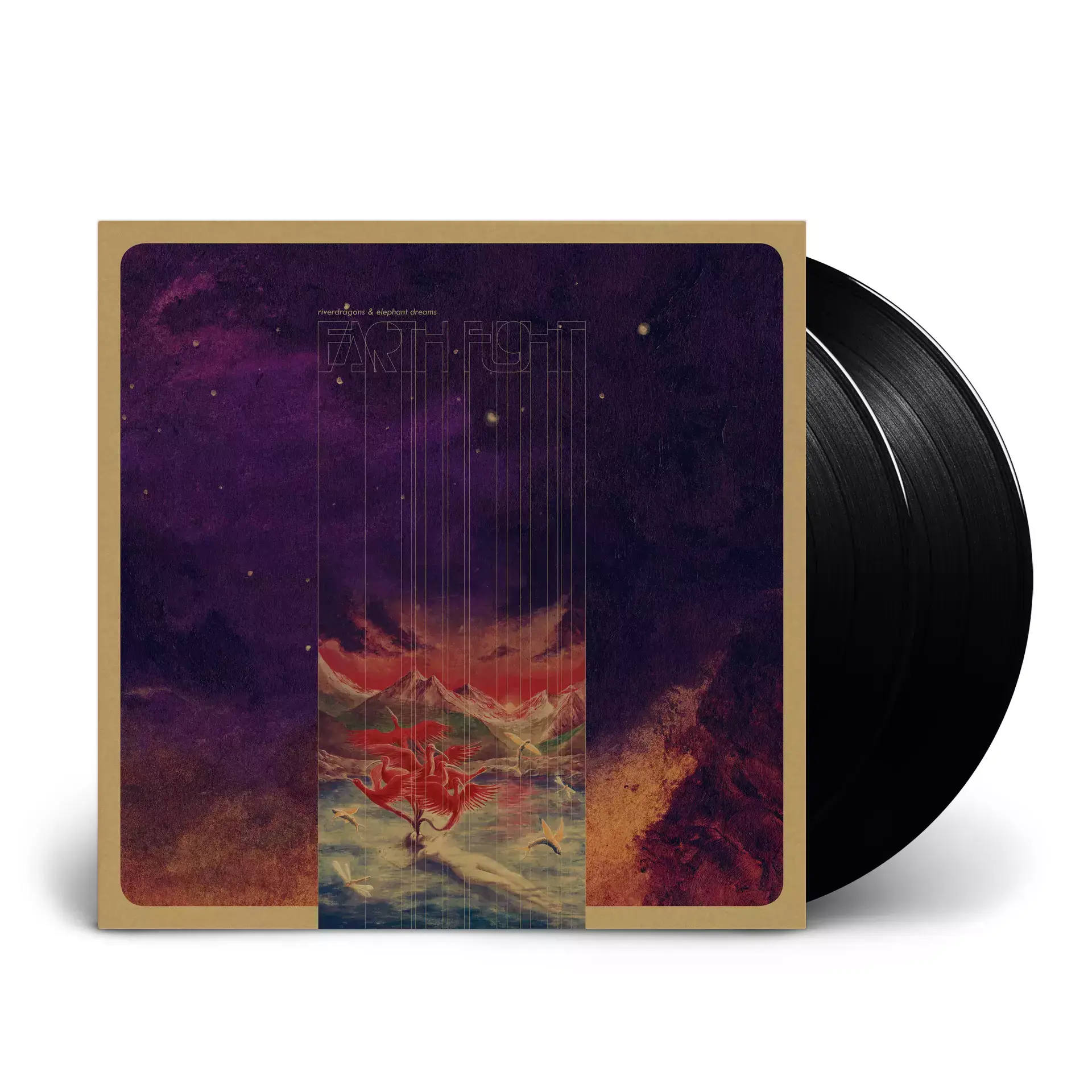 EARTH FLIGHT - Riverdragons & Elephant Dreams · BLACK 2LP