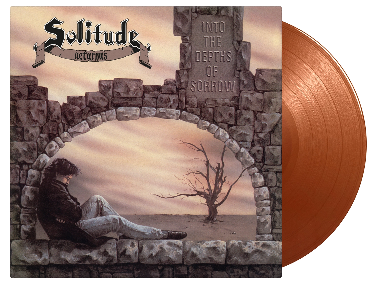 SOLITUDE AETURNUS - Into The Depths Of Sorrow · GOLD/ORANGE MARBLED VINYL SOLITUDE AETURNUS - Into The Depths Of Sorrow · GOLD/ORANGE MARBLED VINYL (Doom Metal Vinyl)