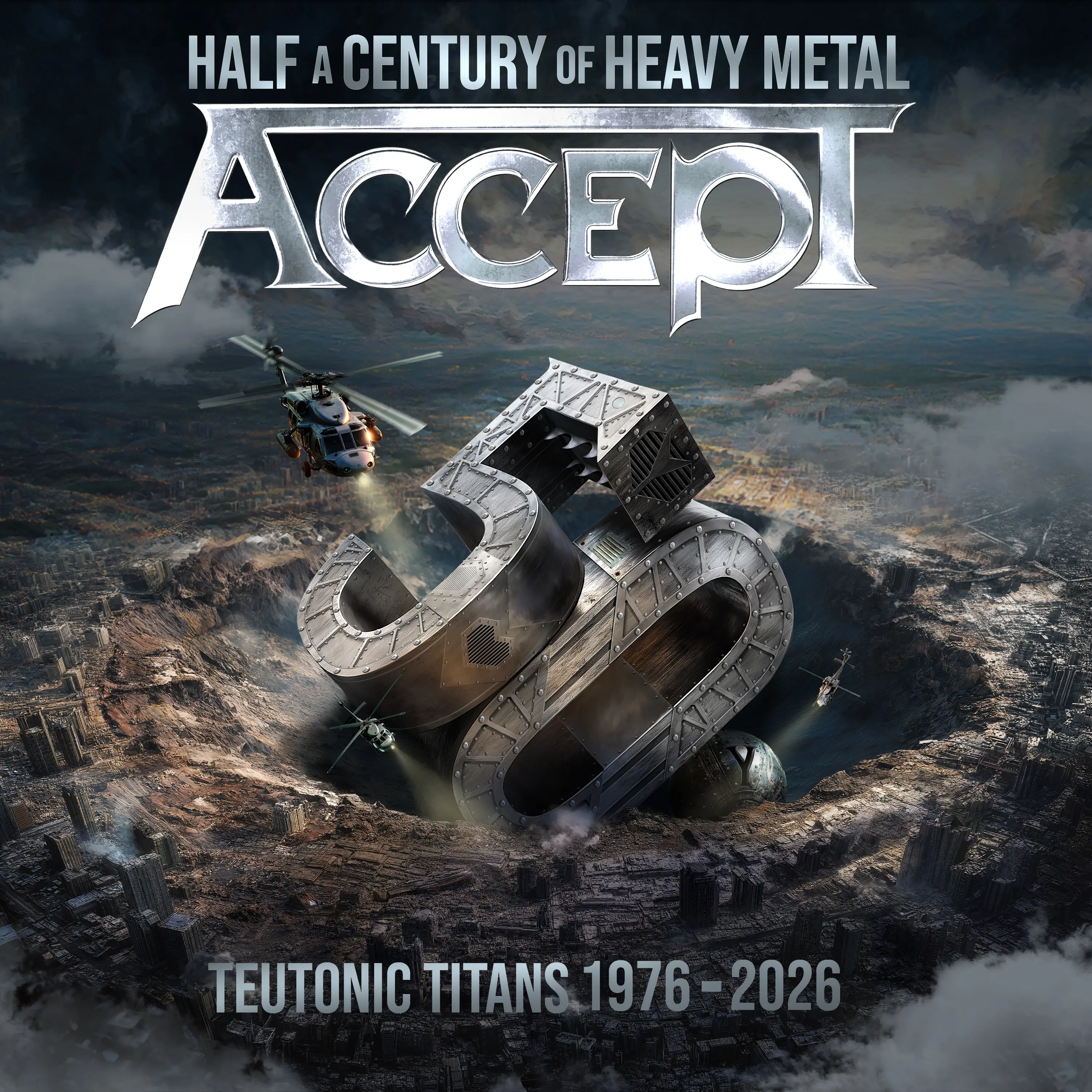ACCEPT · Teutonic Titans 1976-2026 | SILVER 2LP (Heavy Metal Vinyl) · Picture 1