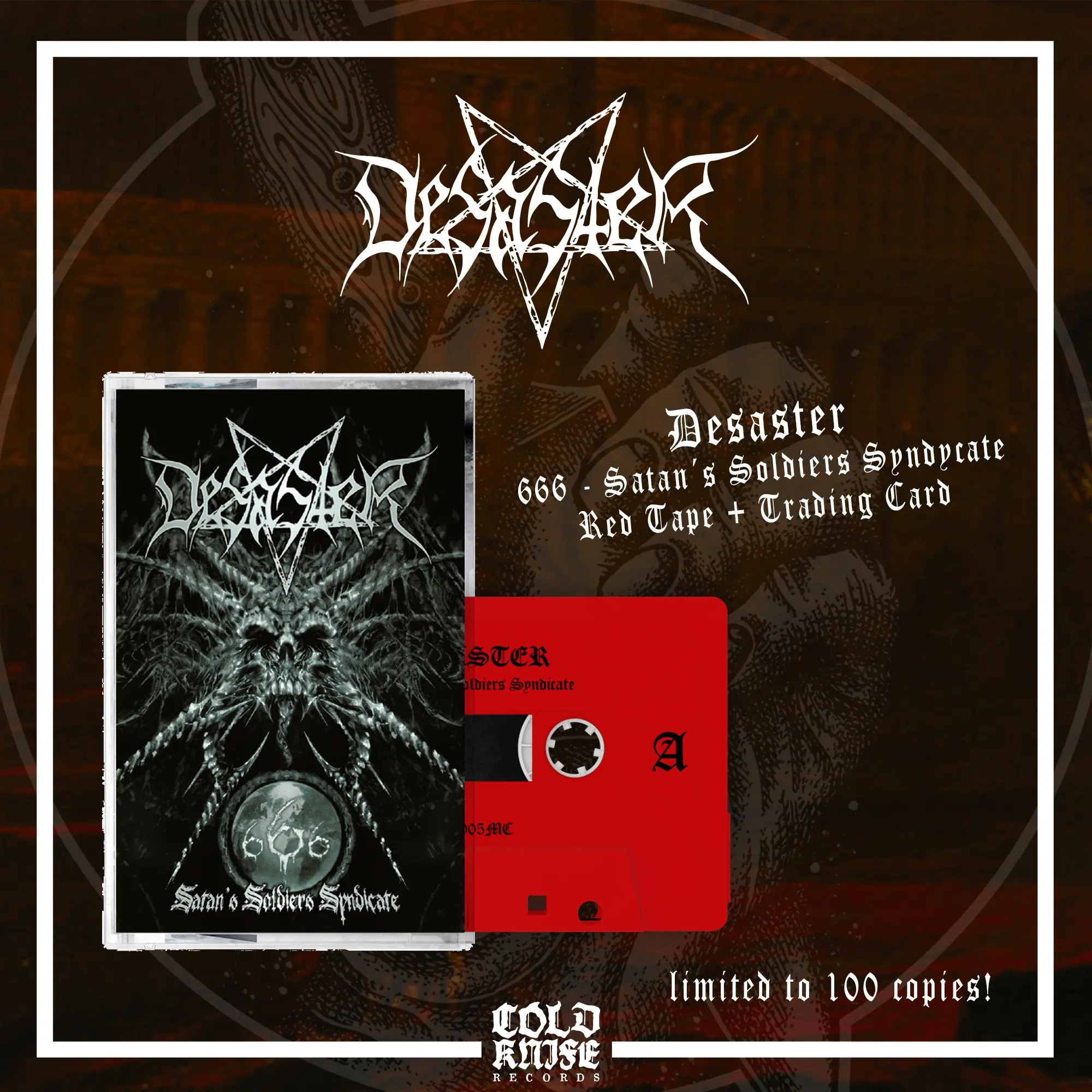 DESASTER - 666 Satan's Soldiers Syndicate · RED TAPE DESASTER - 666 Satan's Soldiers Syndicate · RED TAPE (Thrash Metal/Black Metal Tapes)