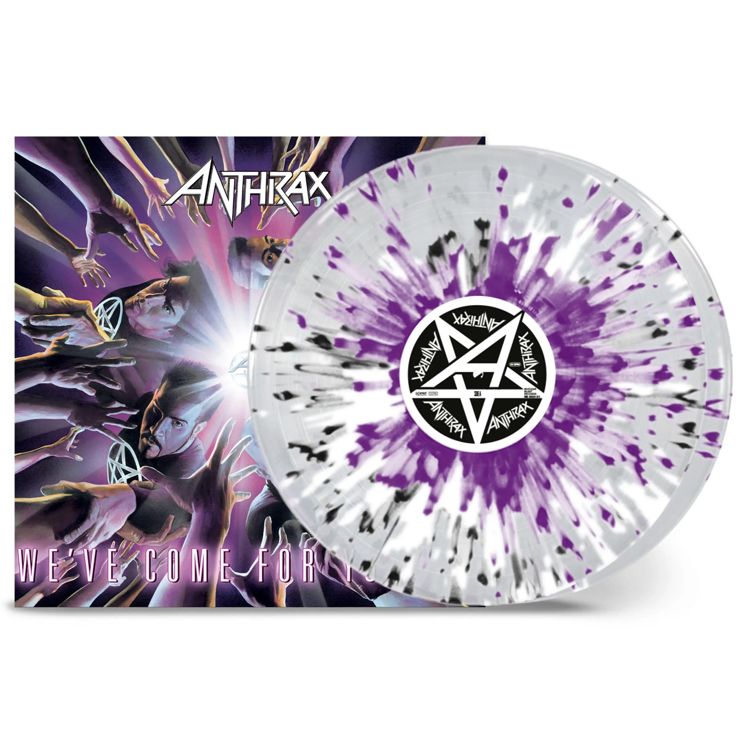 ANTHRAX - We've Come For You All · CLEAR/WHITE/PURPLE/BLACK SPLATTER 2LP ANTHRAX - We've Come For You All · CLEAR/WHITE/PURPLE/BLACK SPLATTER 2LP (Thrash Metal Vinyl)