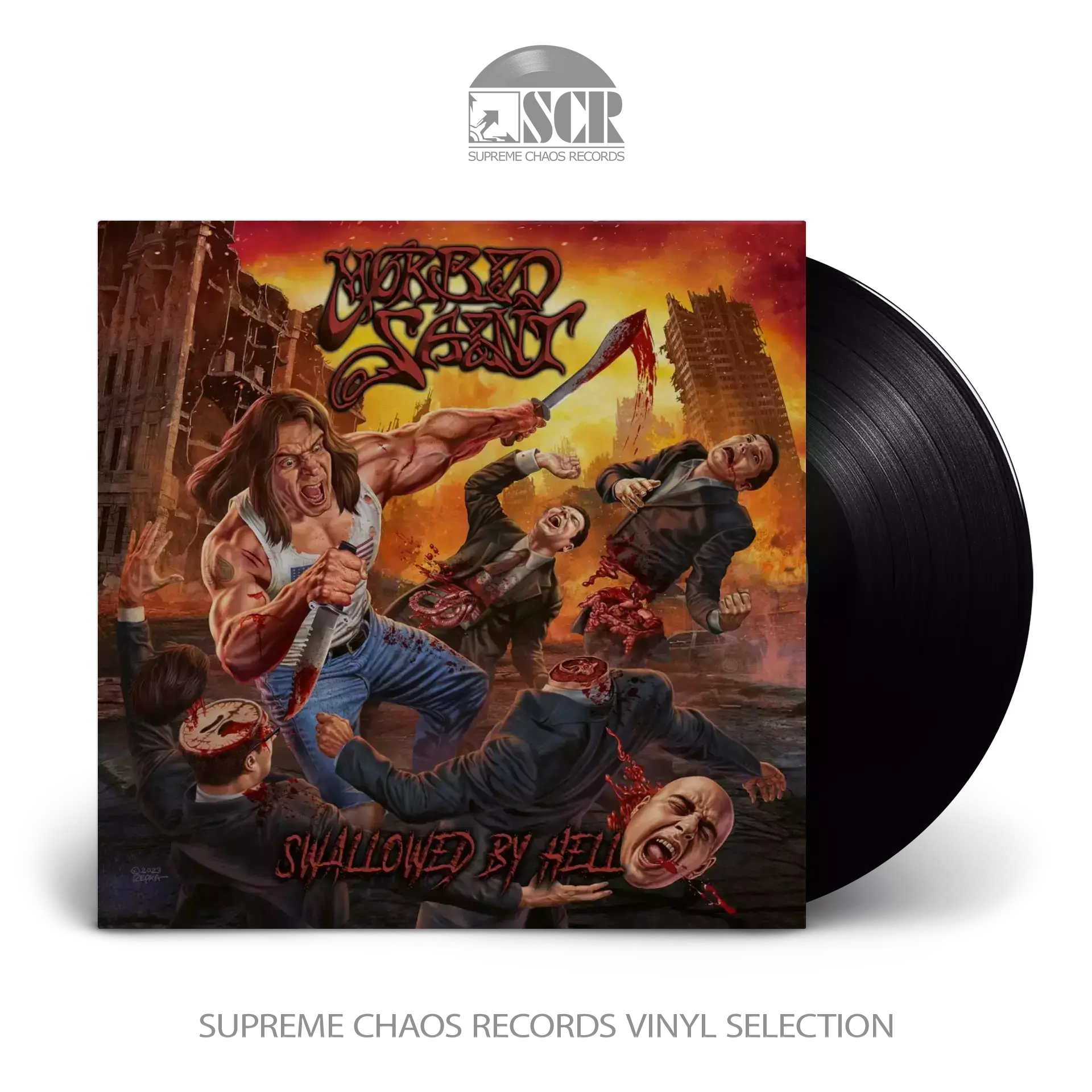 MORBID SAINT · Swallowed By Hell | BLACK LP MORBID SAINT · Swallowed By Hell | BLACK LP (Thrash Metal Vinyl)