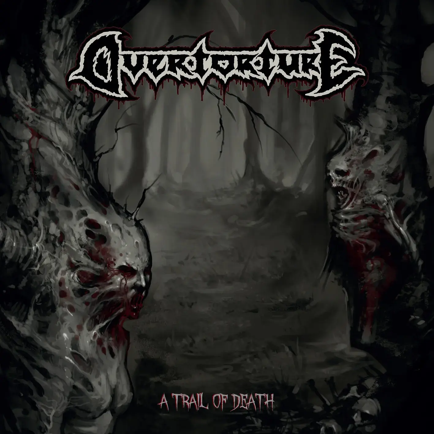 OVERTORTURE · A Trail Of Death | GREY/RED LP · Picture 1 OVERTORTURE · A Trail Of Death | GREY/RED LP (Death Metal Vinyl) · Picture 1