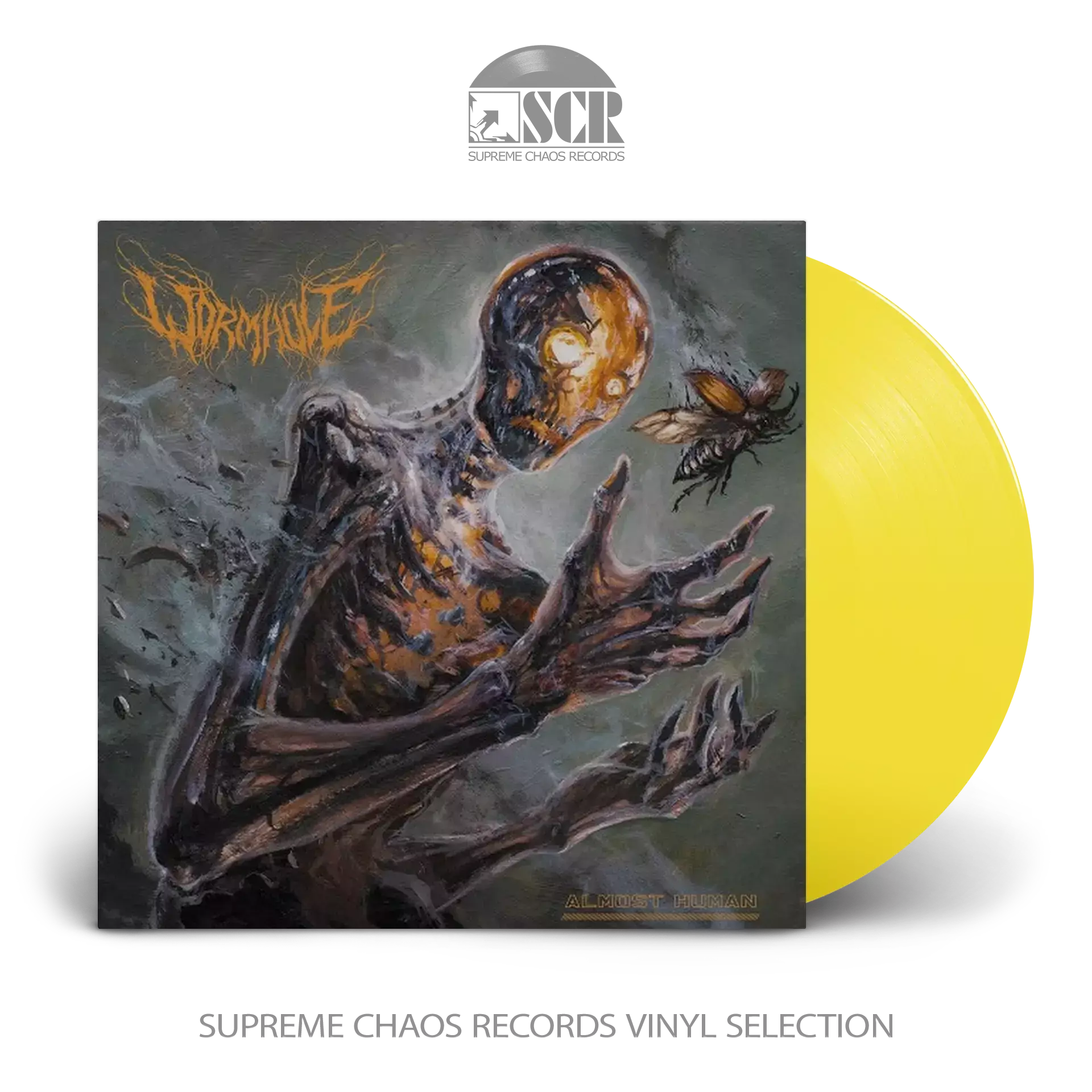 WORMHOLE - Almost Human · TRANSPARENT YELLOW ECO LP