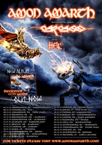 19.11.2013 LUDWIGSBURG - Amon Amarth, Carcass [TICKET]