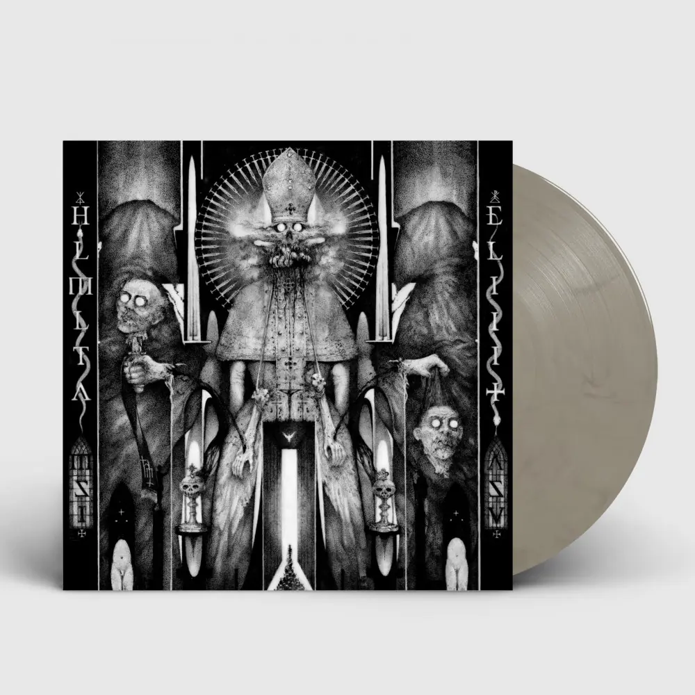 HELL MILITIA · Hollow Void | SILVER/BLACK LP HELL MILITIA · Hollow Void | SILVER/BLACK LP (Black Metal Vinyl)