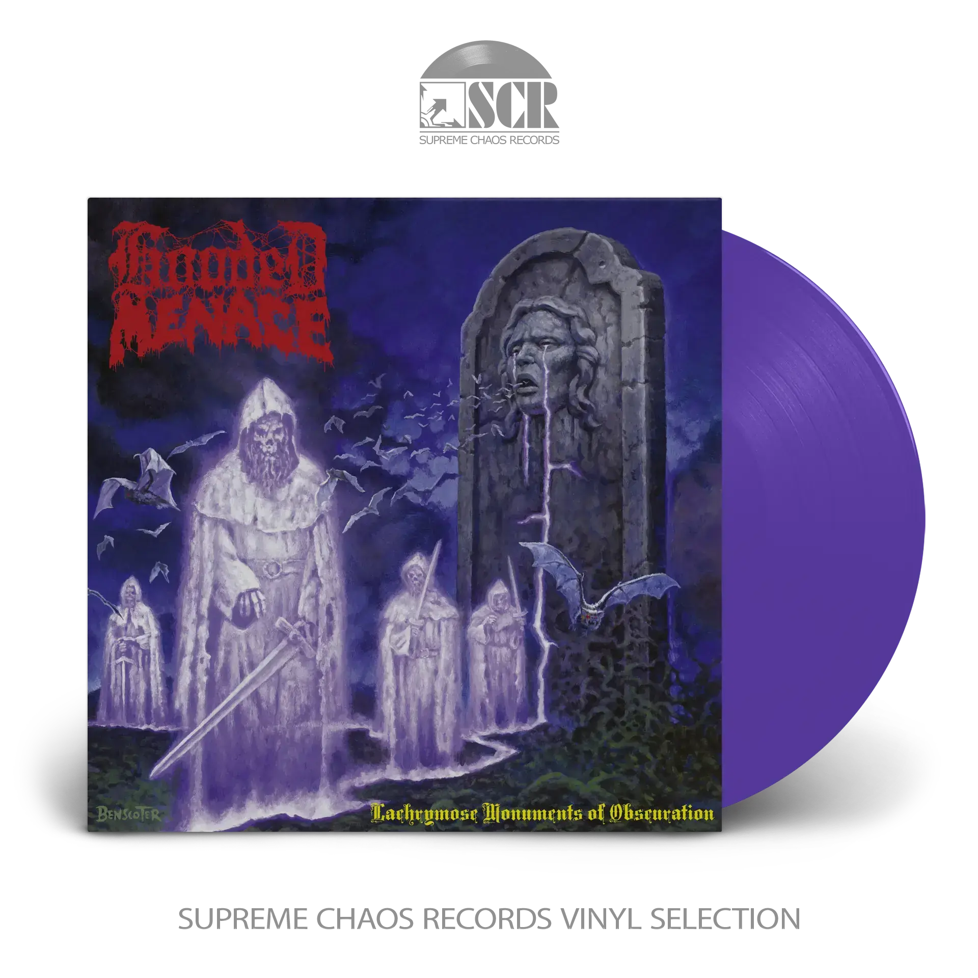 HOODED MENACE · Lachrymose Monuments Of Obscuration | PURPLE LP HOODED MENACE · Lachrymose Monuments Of Obscuration | PURPLE LP (Doom Metal/Death Metal Vinyl)