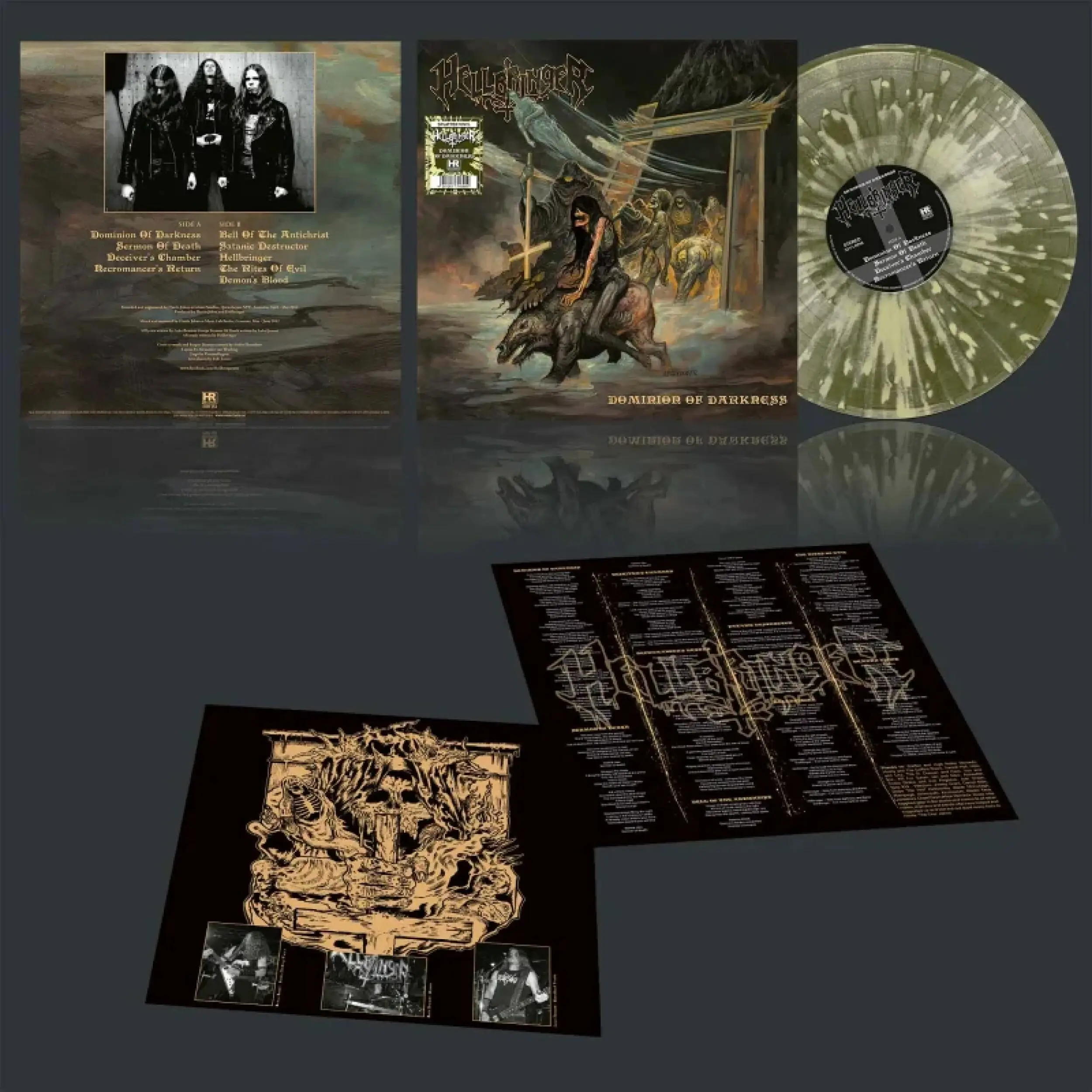 HELLBRINGER - Dominion Of Darkness · SPLATTER LP HELLBRINGER - Dominion Of Darkness · SPLATTER LP (Thrash Metal Vinyl)