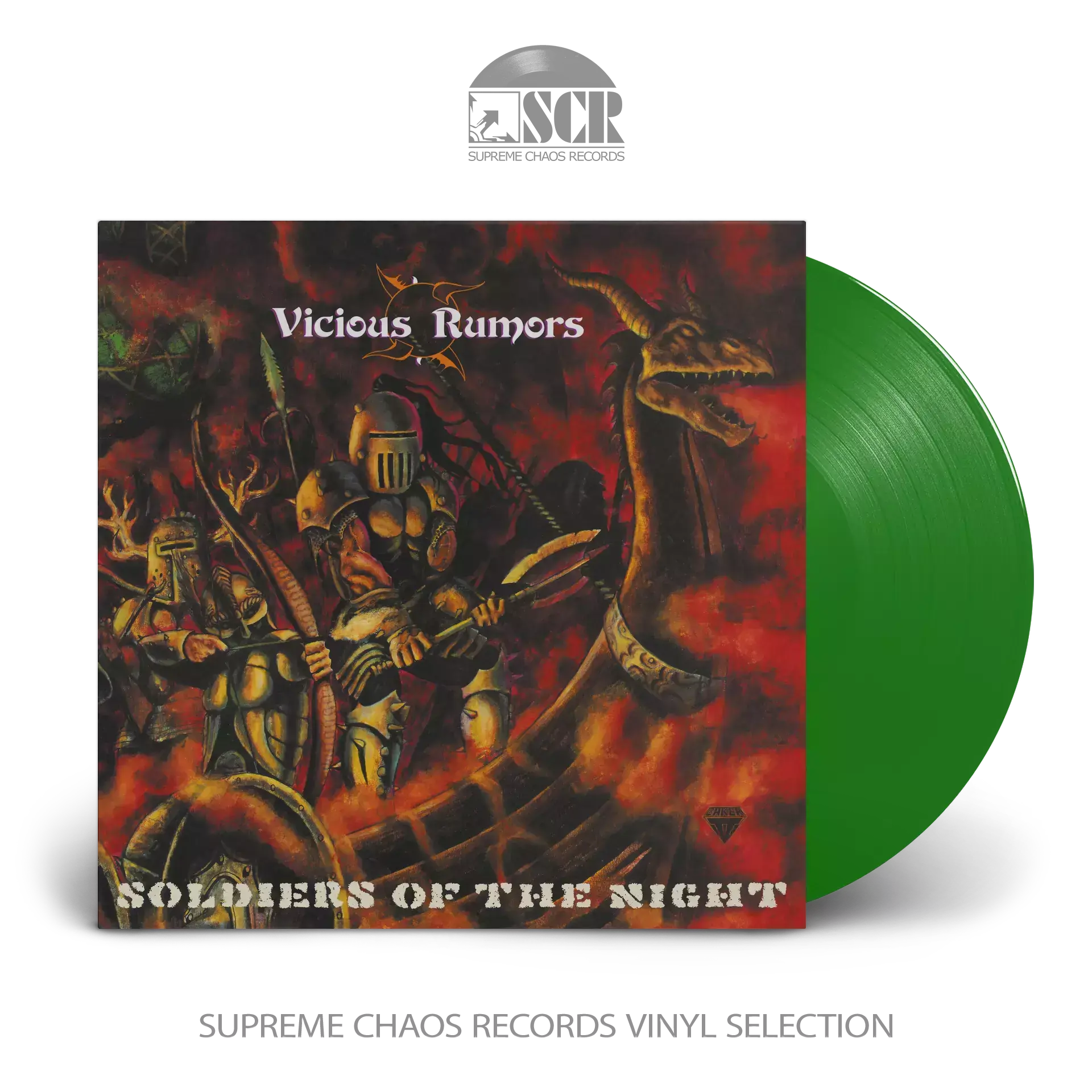 VICIOUS RUMORS - Soldiers Of The Night (Re-Issue) · TRANSPARENT GREEN LP (Heavy Metal Vinyl)