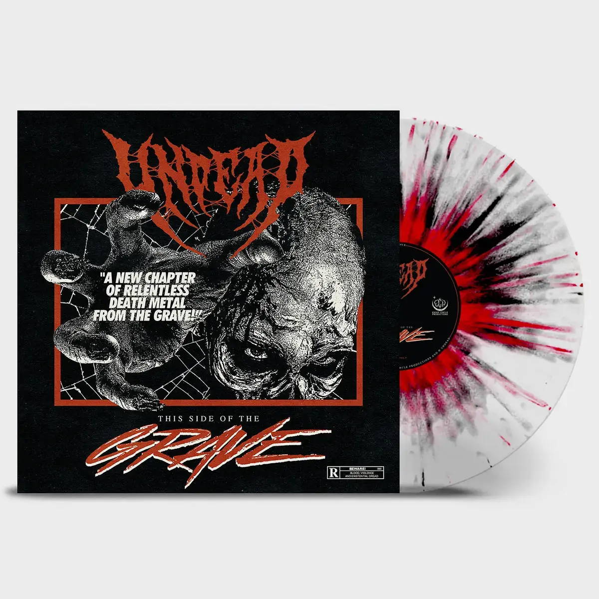 UNDEAD - This Side Of The Grave · CLEAR/RED/BLACK SPLATTER LP (Death Metal Vinyl)