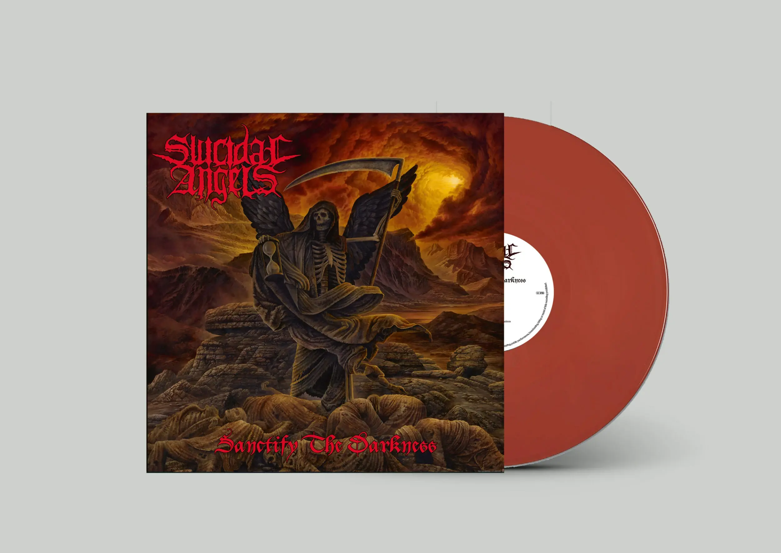 SUICIDAL ANGELS - Sanctify The Darkness · BRICK RED LP
