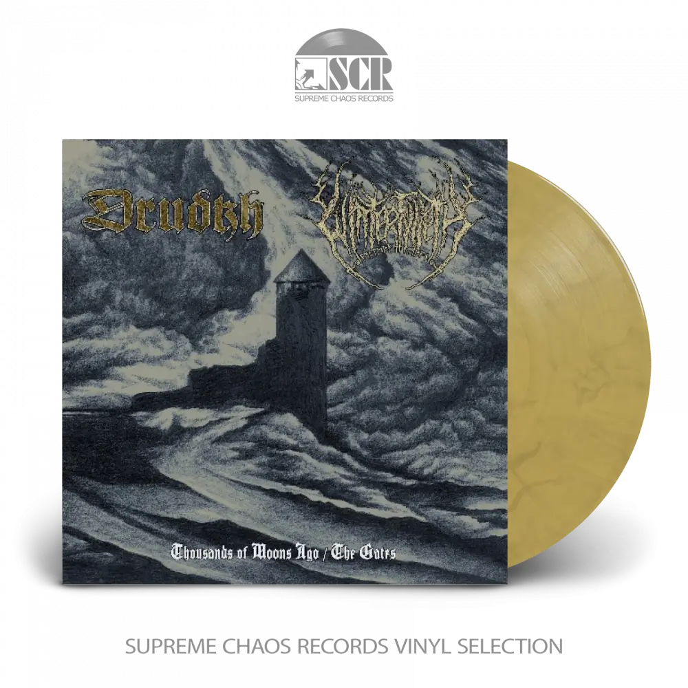 DRUDKH / WINTERFYLLETH - Thousands Of Moons Ago / The Gates · GOLD/BLACK LP (Black Metal Vinyl)