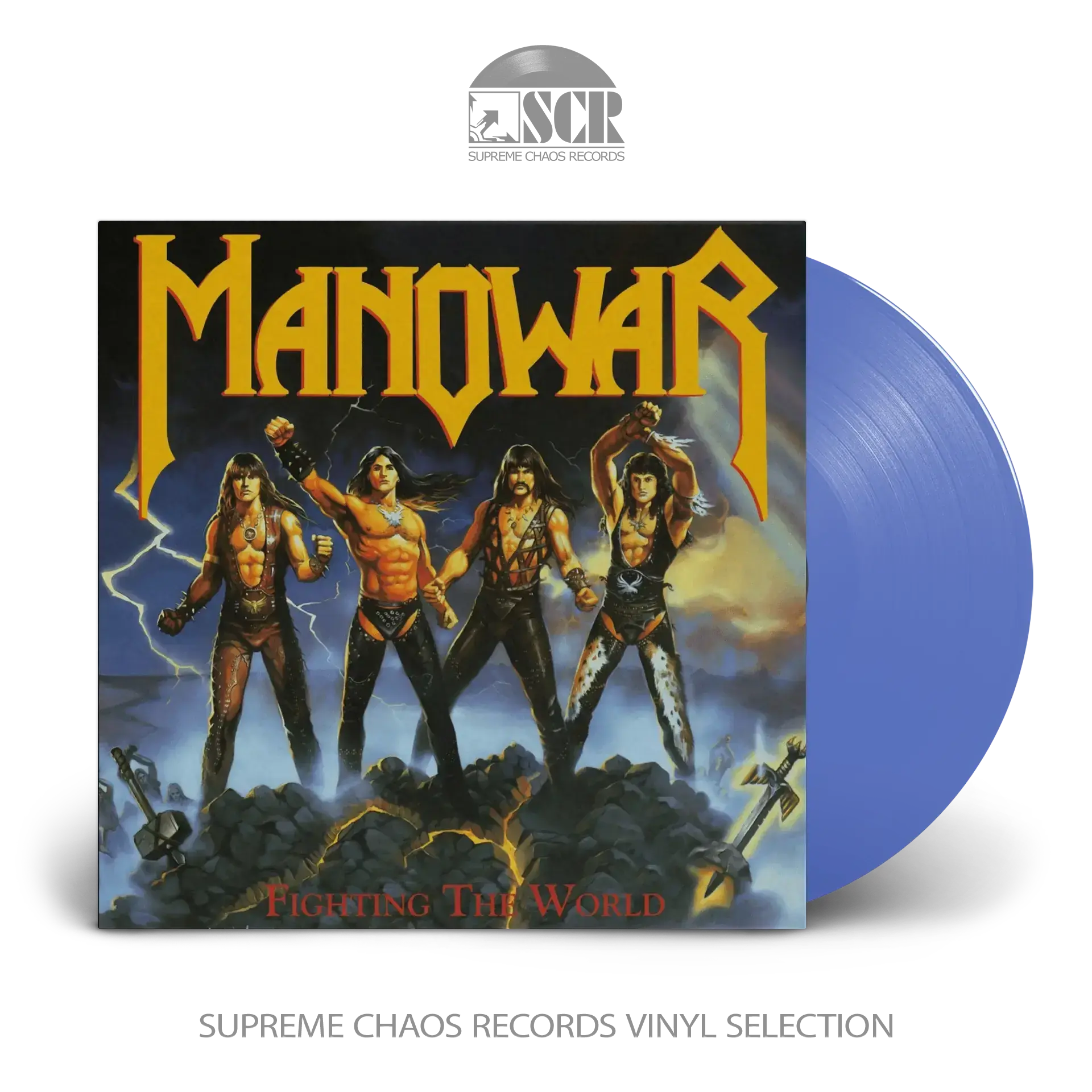 MANOWAR - Fighting the World · TRANSPARENT BLUE LP (Heavy Metal Vinyl)