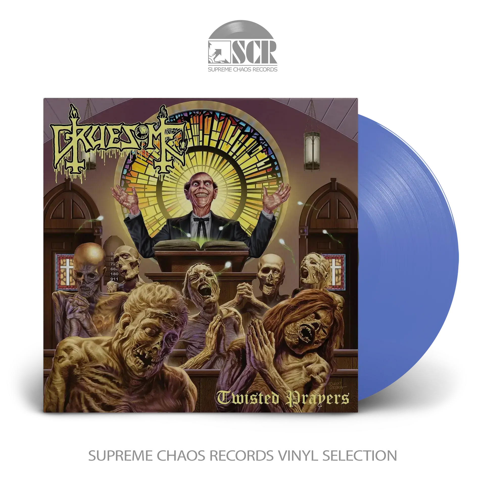 GRUESOME · Twisted Prayers | TRANSPARENT BLUE LP GRUESOME · Twisted Prayers | TRANSPARENT BLUE LP (Death Metal Vinyl)