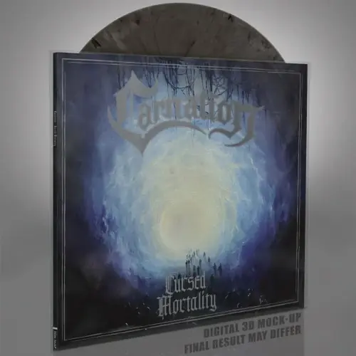 CARNATION - Cursed Mortality · SILVER/BLACK MARBLED LP (Old School Death Metal Vinyl)