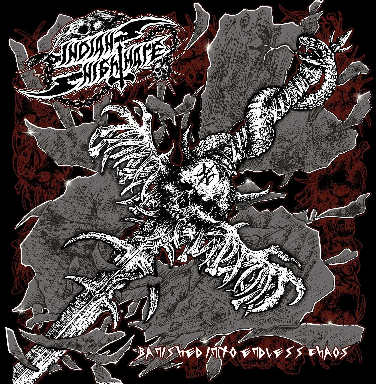 INDIAN NIGHTMARE - Banished into Endless Chaos · BLACK LP · Picture 1 INDIAN NIGHTMARE - Banished into Endless Chaos · BLACK LP (Heavy Metal Vinyl) · Picture 1
