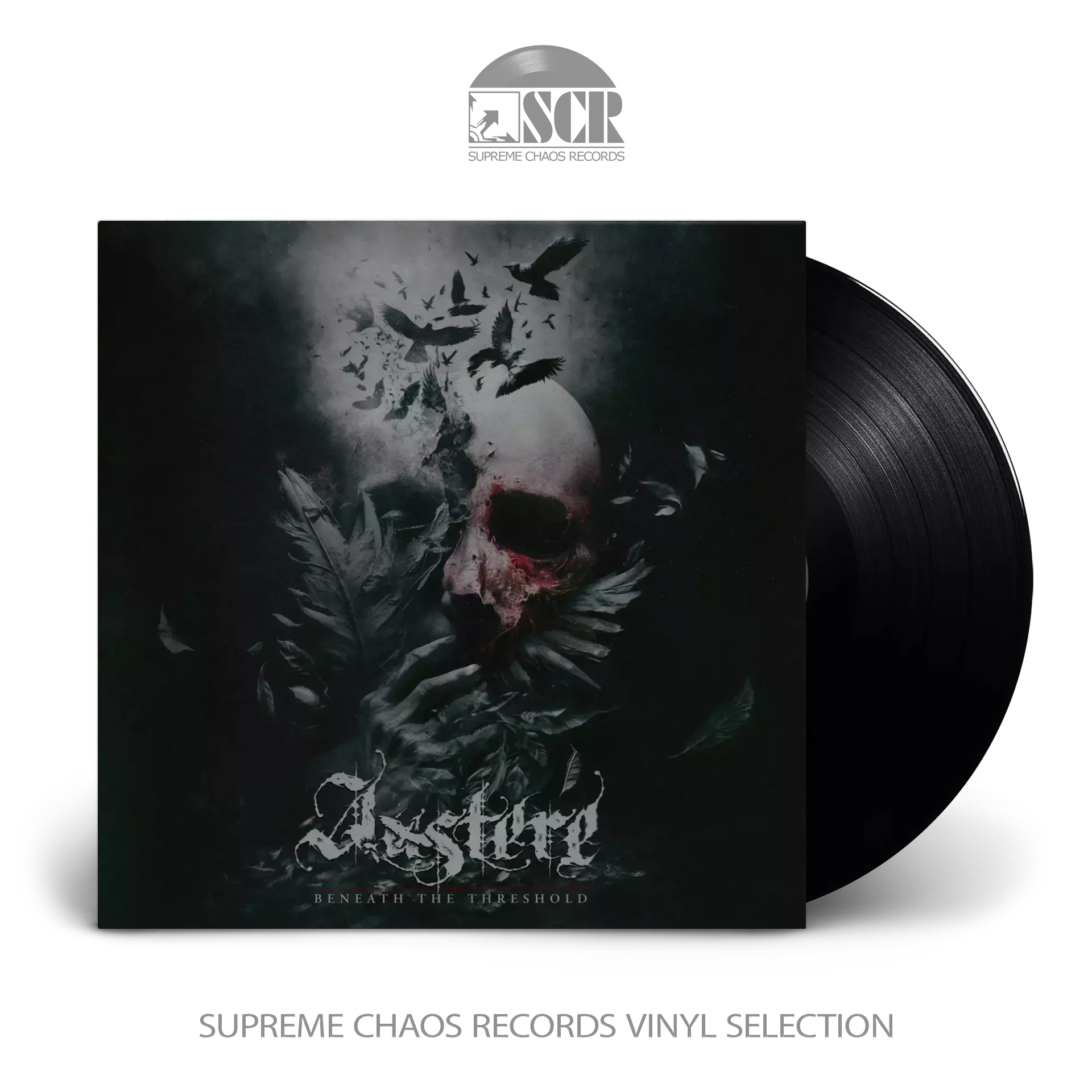 AUSTERE · Beneath The Threshold | BLACK LP (Black Metal Vinyl)