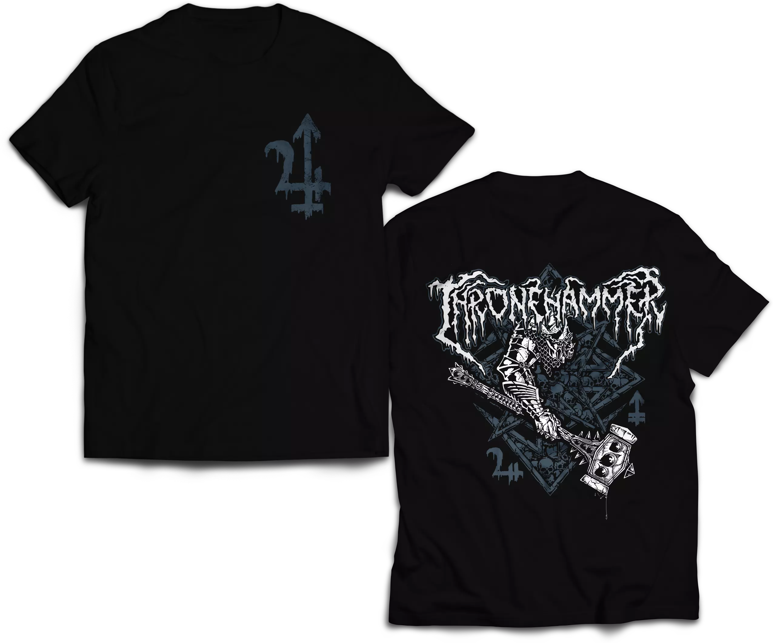 THRONEHAMMER - Hammer & Sigil · T-SHIRT THRONEHAMMER - Hammer & Sigil · T-SHIRT (Doom Metal/Epic Metal/Death Metal Clothes)
