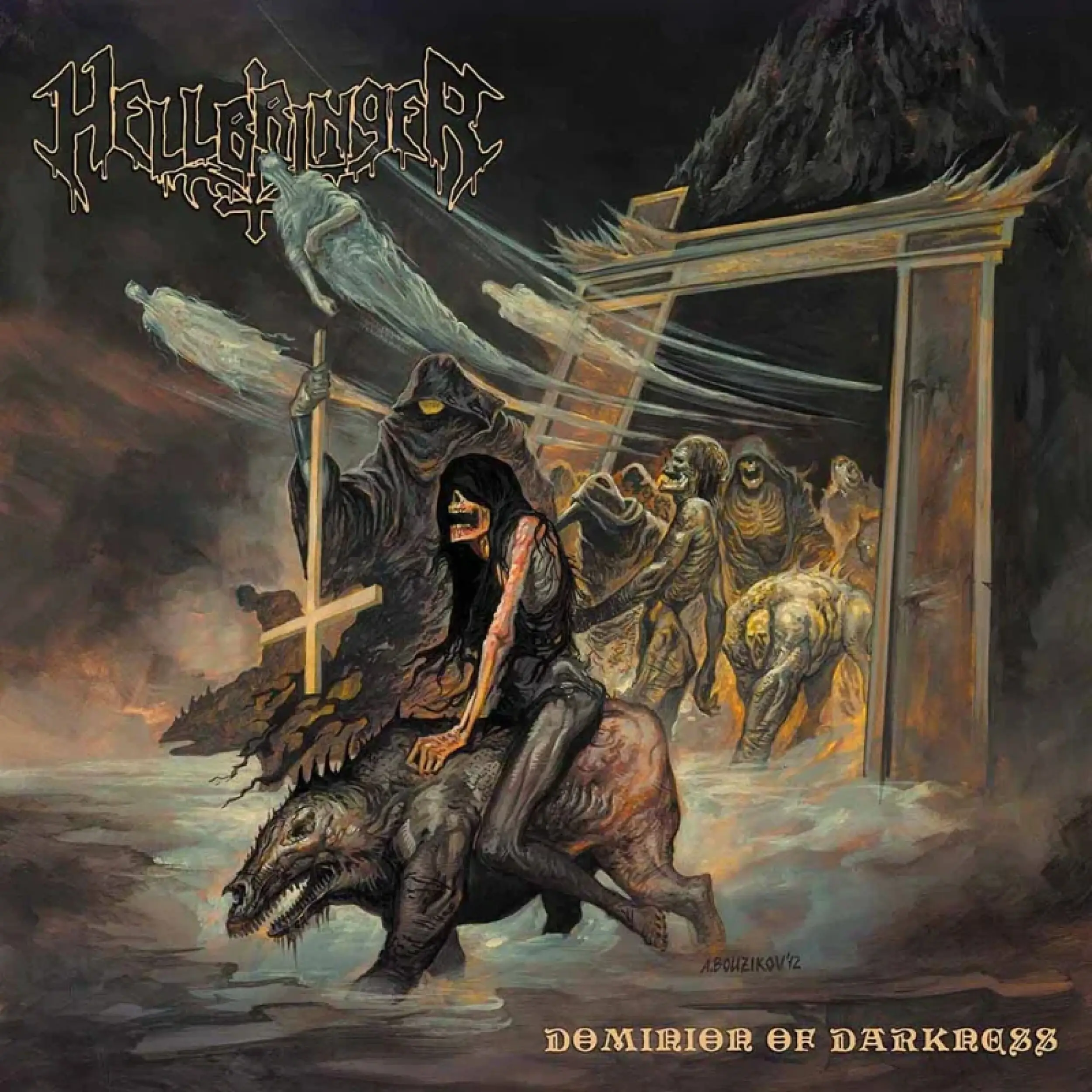 HELLBRINGER · Dominion Of Darkness (Re-Release) | BLACK LP · Picture 1 HELLBRINGER · Dominion Of Darkness (Re-Release) | BLACK LP (Thrash Metal Vinyl) · Picture 1