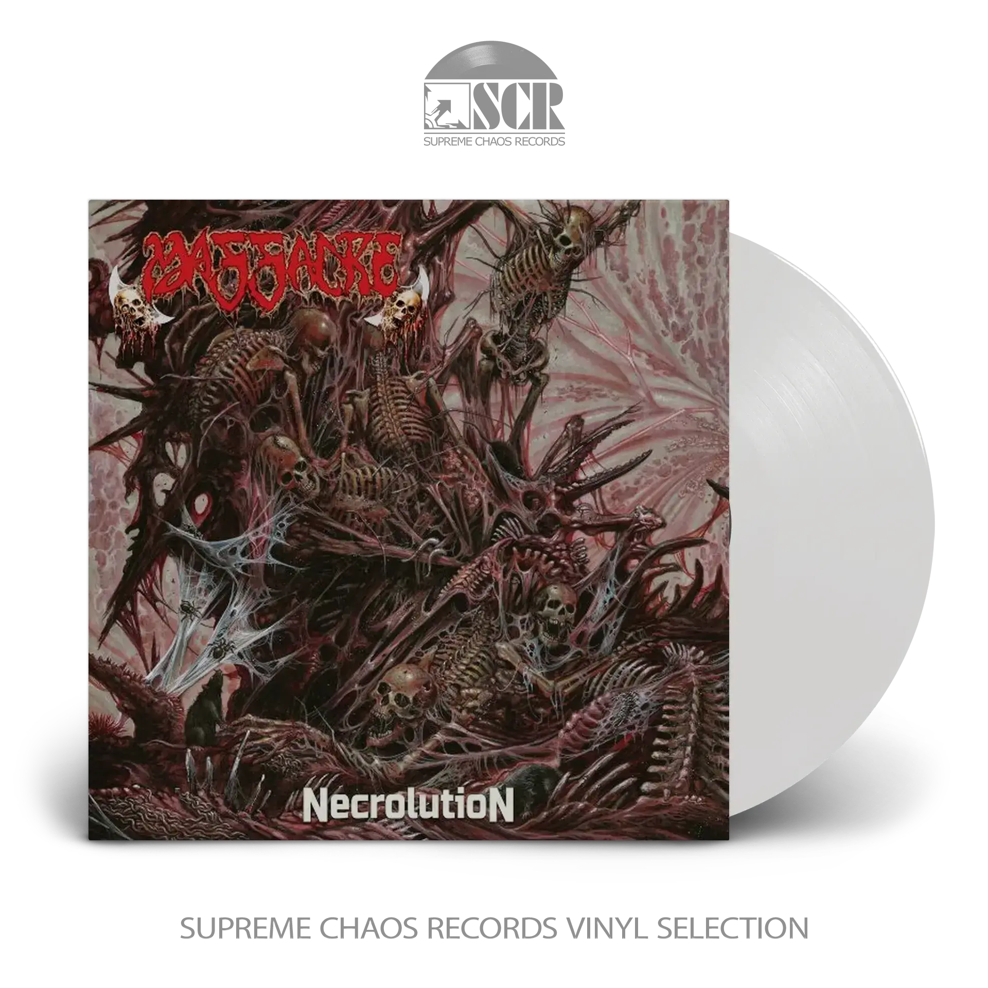 MASSACRE · Necrolution | WHITE LP MASSACRE · Necrolution | WHITE LP (Death Metal Vinyl)
