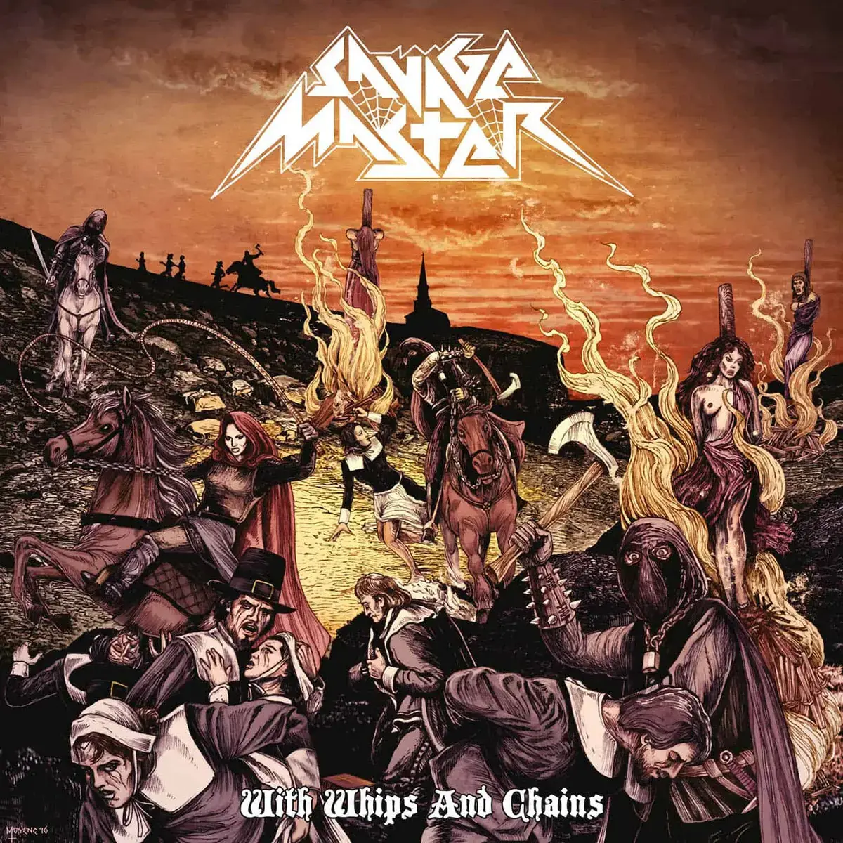 SAVAGE MASTER - With Whips And Chains · YELLOW LP (Heavy Metal Vinyl) · Bild 1