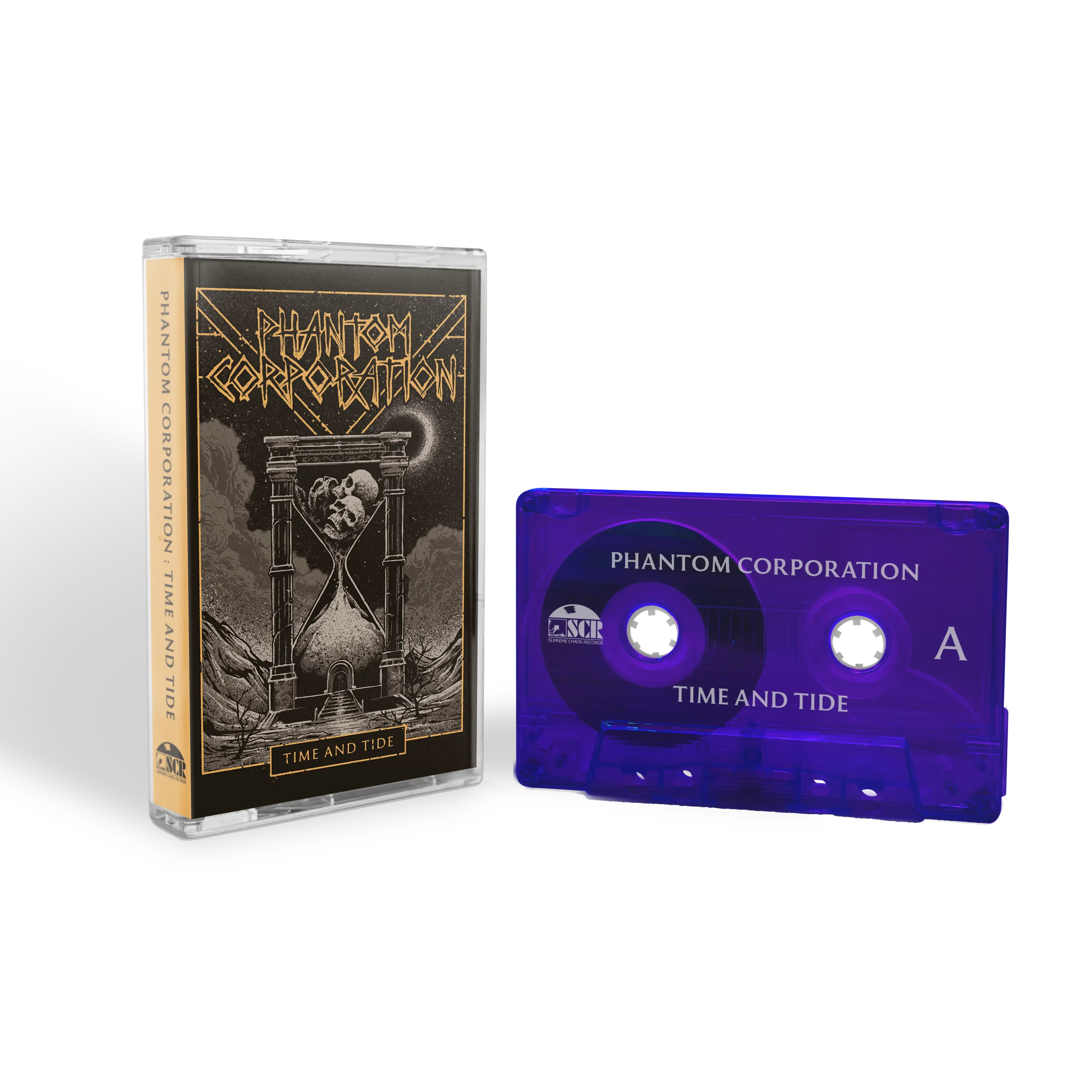 PHANTOM CORPORATION - Time And Tide · TRANSPARENT PURPLE TAPE (Thrash Metal/D-Beat/Death Metal Vinyl)