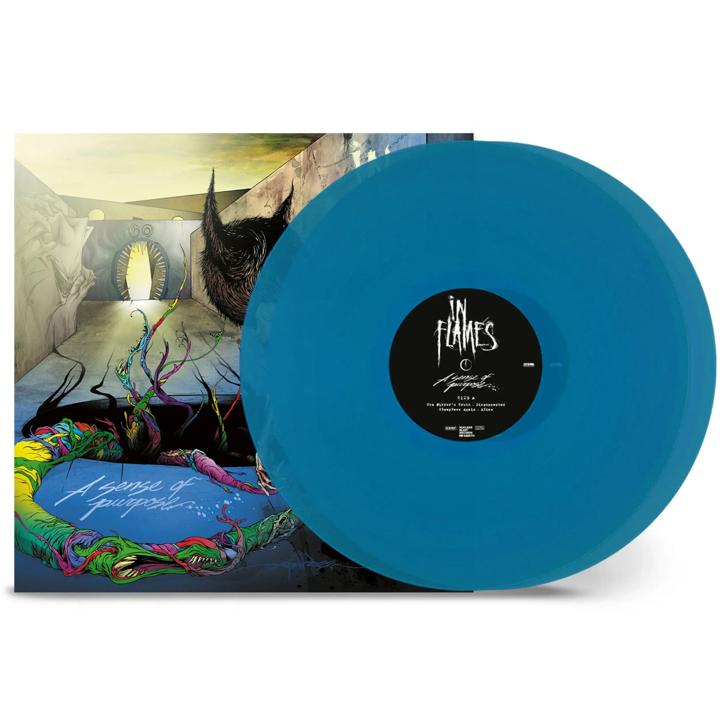 IN FLAMES - A Sense Of Purpose/The Mirror's Truth Version · TRANSPARENT OCEAN BLUE DLP