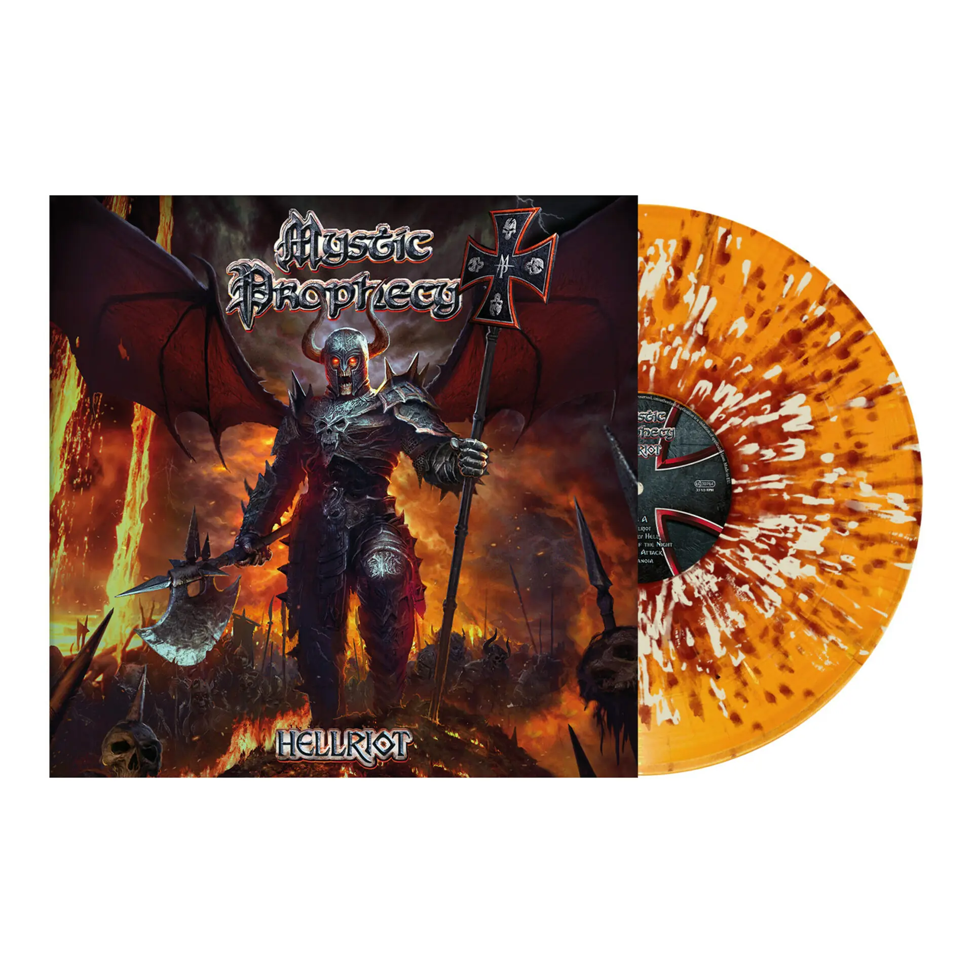 MYSTIC PROPHECY · Hellriot | ORANGE/RED/WHITE SPLATTER LP MYSTIC PROPHECY · Hellriot | ORANGE/RED/WHITE SPLATTER LP (Power Metal Vinyl)