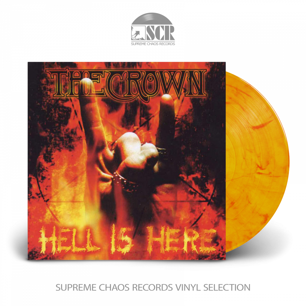 THE CROWN · Hell Is Here | ORANGE/RED LP THE CROWN · Hell Is Here | ORANGE/RED LP (Death Metal Vinyl)