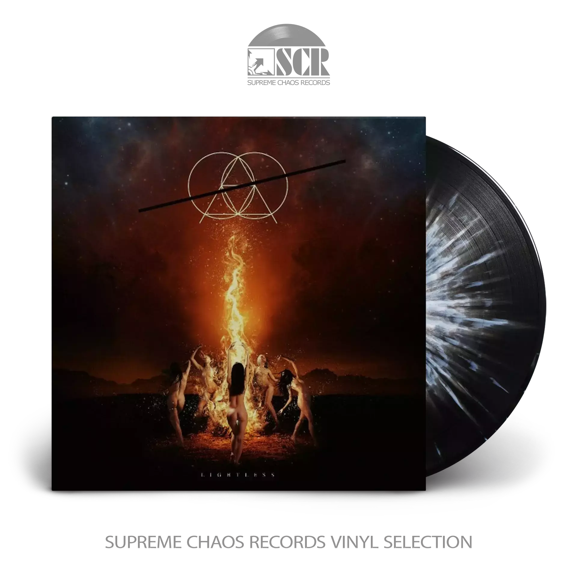 VIPASSI · Lightless | BLACK/WHITE SPLATTER LP VIPASSI · Lightless | BLACK/WHITE SPLATTER LP (Extreme Progressive Metal Instrumental Vinyl)