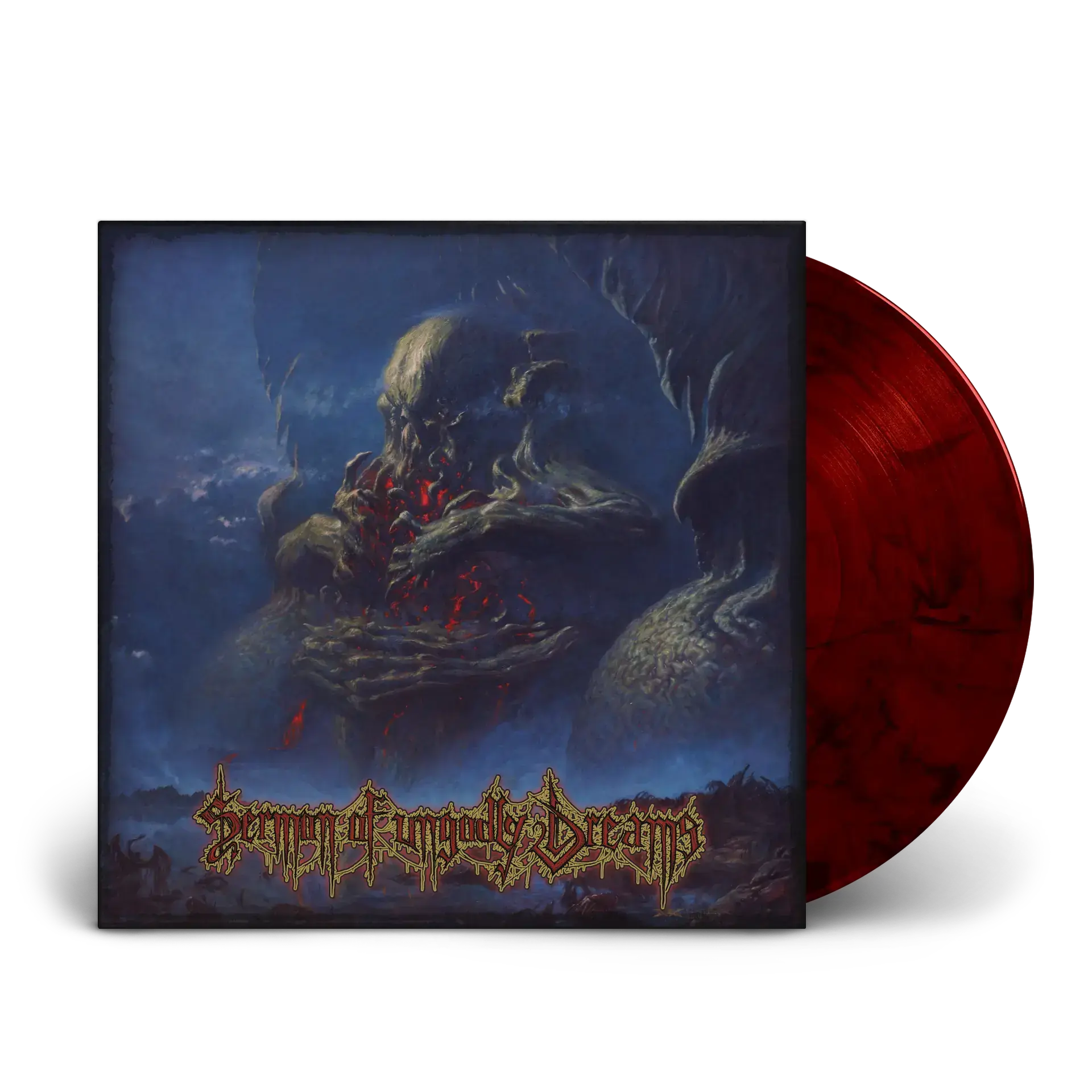 ARROGANZ / LIFELESS / OBSCURE INFINITY / RECKLESS MANSLAUGHTER - Sermon Of Ungodly Dreams · RED/BLACK LP ARROGANZ / LIFELESS / OBSCURE INFINITY / RECKLESS MANSLAUGHTER - Sermon Of Ungodly Dreams · RED/BLACK LP (Death Metal Vinyl)