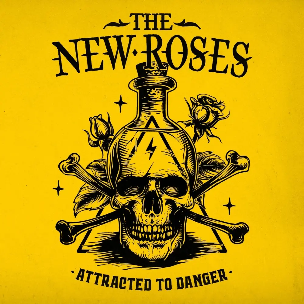 THE NEW ROSES - Attracted To Danger · BLACK LP (Hard Rock Vinyl) · Picture 1