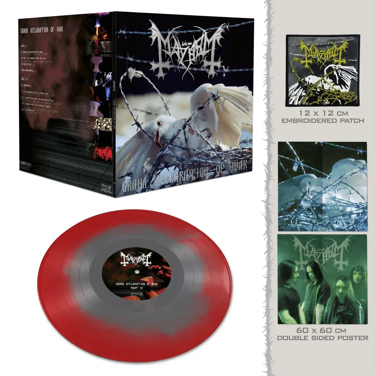 MAYHEM - Grand Declaration Of War · RED SILVER SUNBURST LP (Black Metal Vinyl) · Picture 2