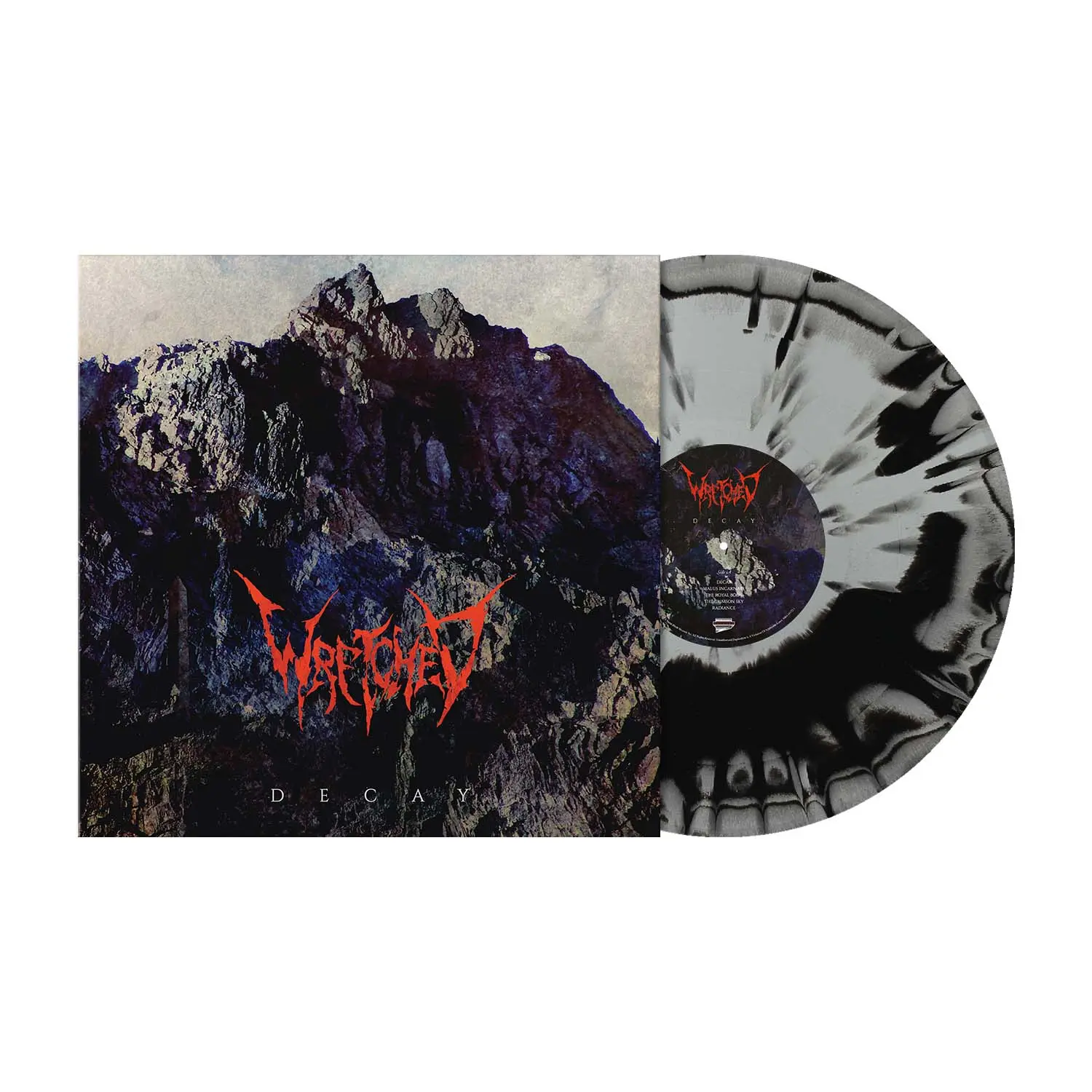 WRETCHED · Decay | THE VOID SILVER/BLACK LP (Progressive Metal/Death Metal Vinyl)