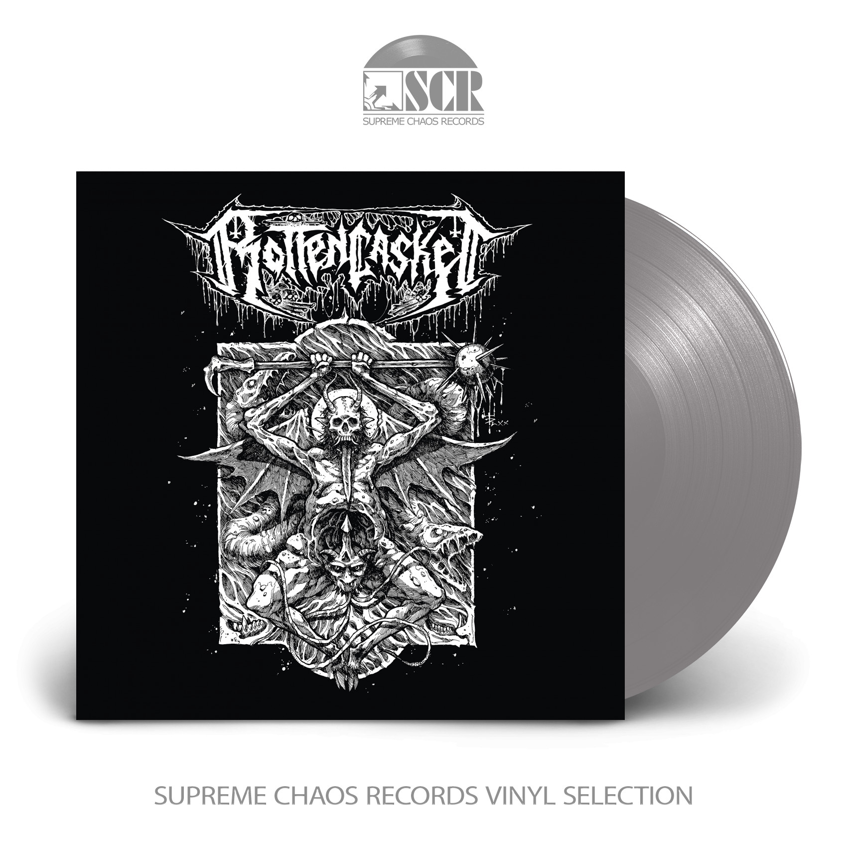 ROTTEN CASKET - First Nail in the Casket · SILVER LP (Death Metal Vinyl)