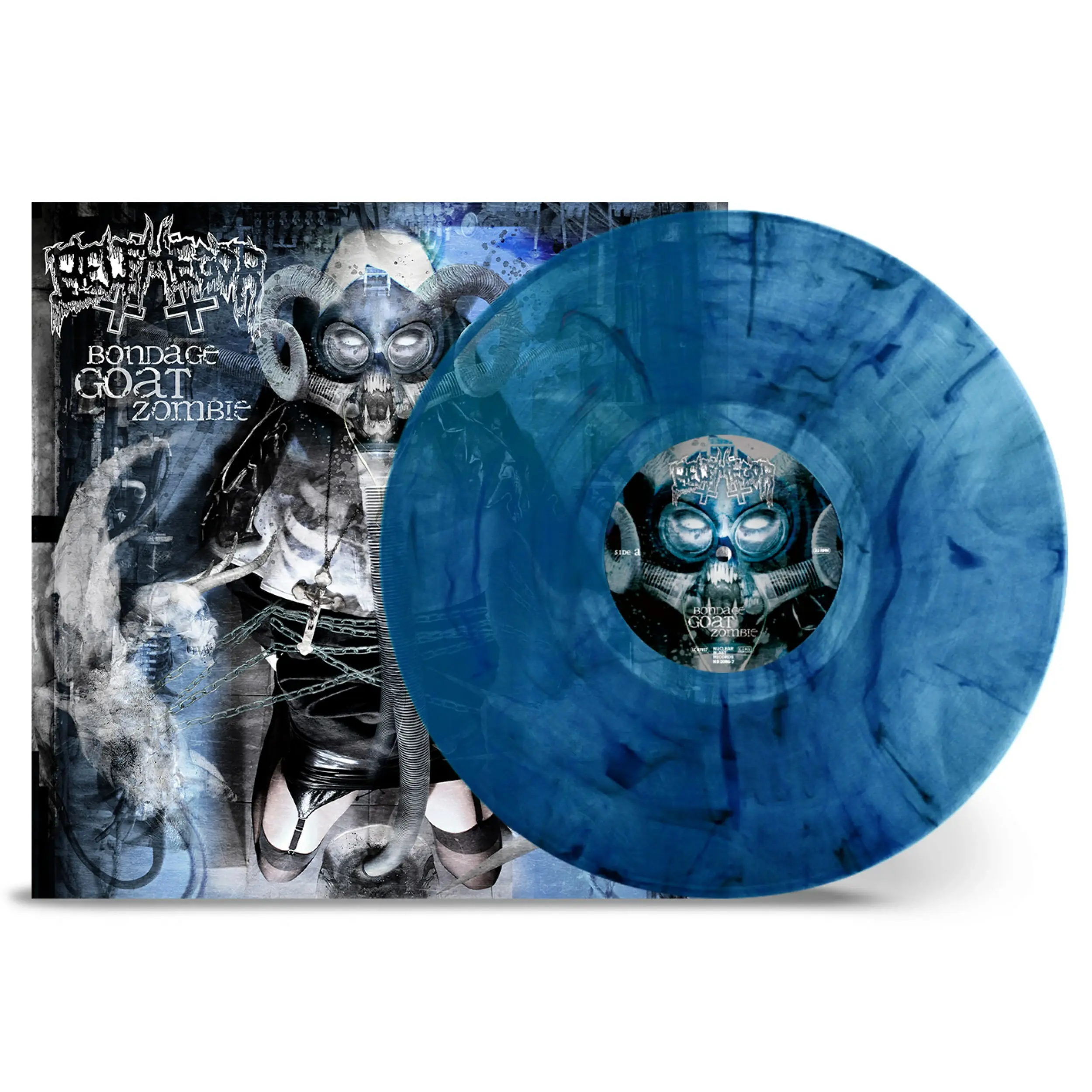 BELPHEGOR - Bondage Goat Zombie · TRANSPARENT BLUE/BLACK MARBLED LP