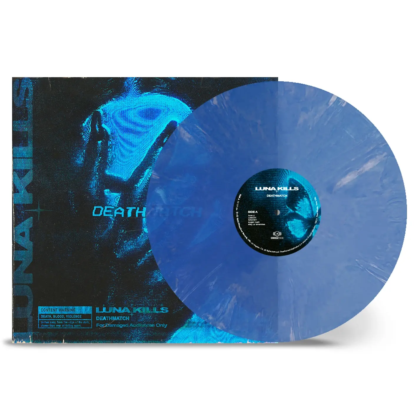 LUNA KILLS - Deathmatch · TRANSPARENT BLUE/WHITE MARBLED LP LUNA KILLS - Deathmatch · TRANSPARENT BLUE/WHITE MARBLED LP (Alternative Metal Vinyl)