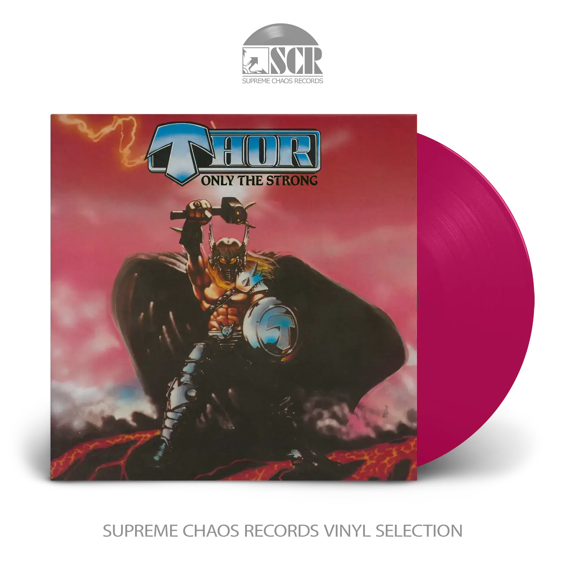 THOR - Only The Strong · MAGENTA LP (Heavy Metal Vinyl)