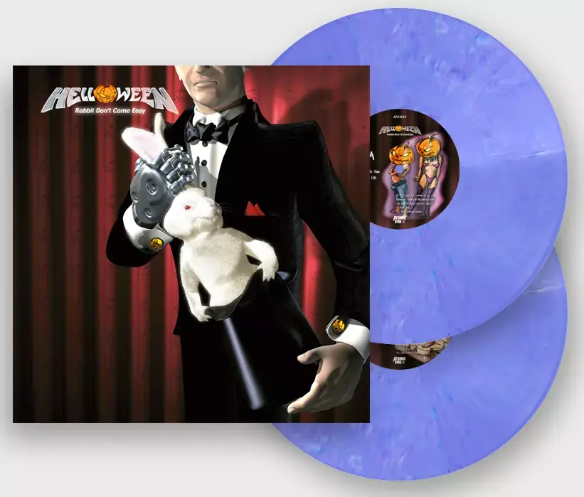 HELLOWEEN - Rabbit Don't Come Easy · WHITE/PURPLE/BLUE MARBLED DLP (Heavy Metal Vinyl)