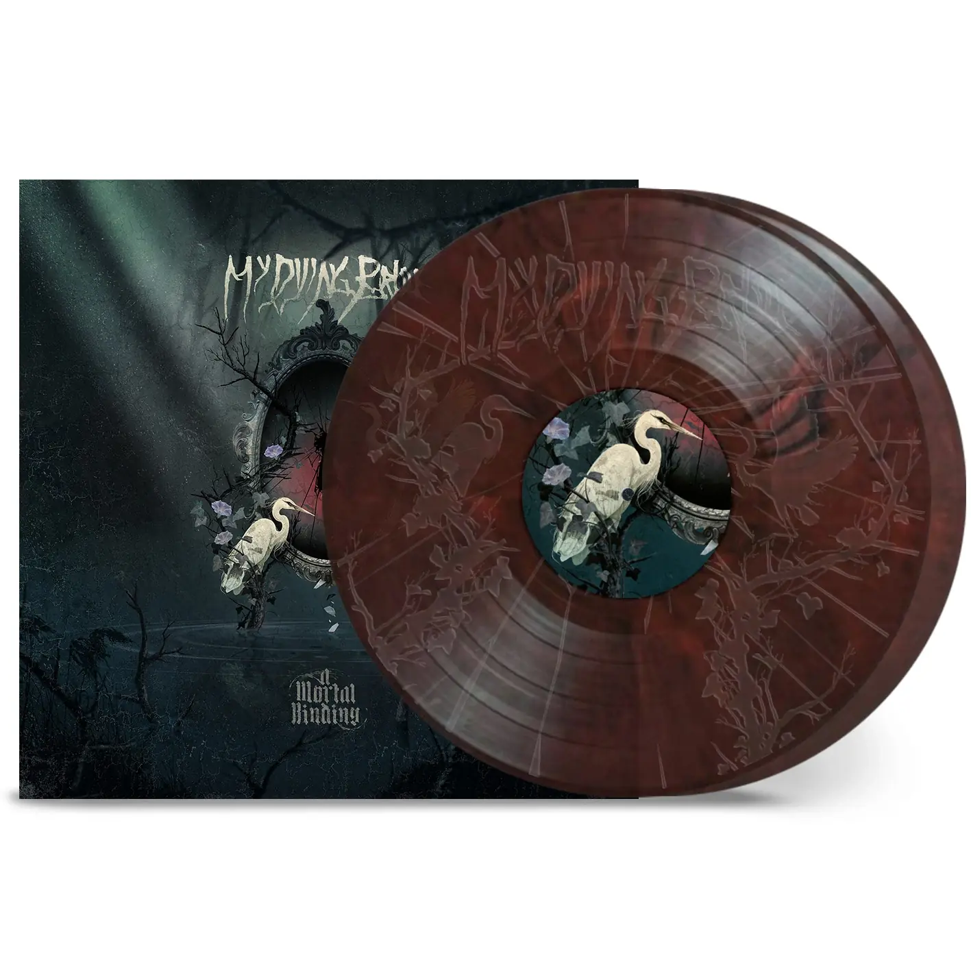 MY DYING BRIDE - A Mortal Binding · TRANSPARENT RED/BLACK SMOKE MARBLED DLP