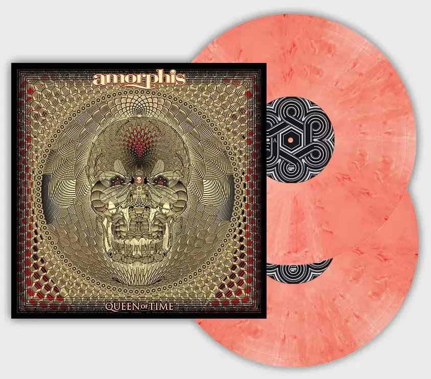 AMORPHIS - Queen Of Time · RED/WHITE MARBLED LP