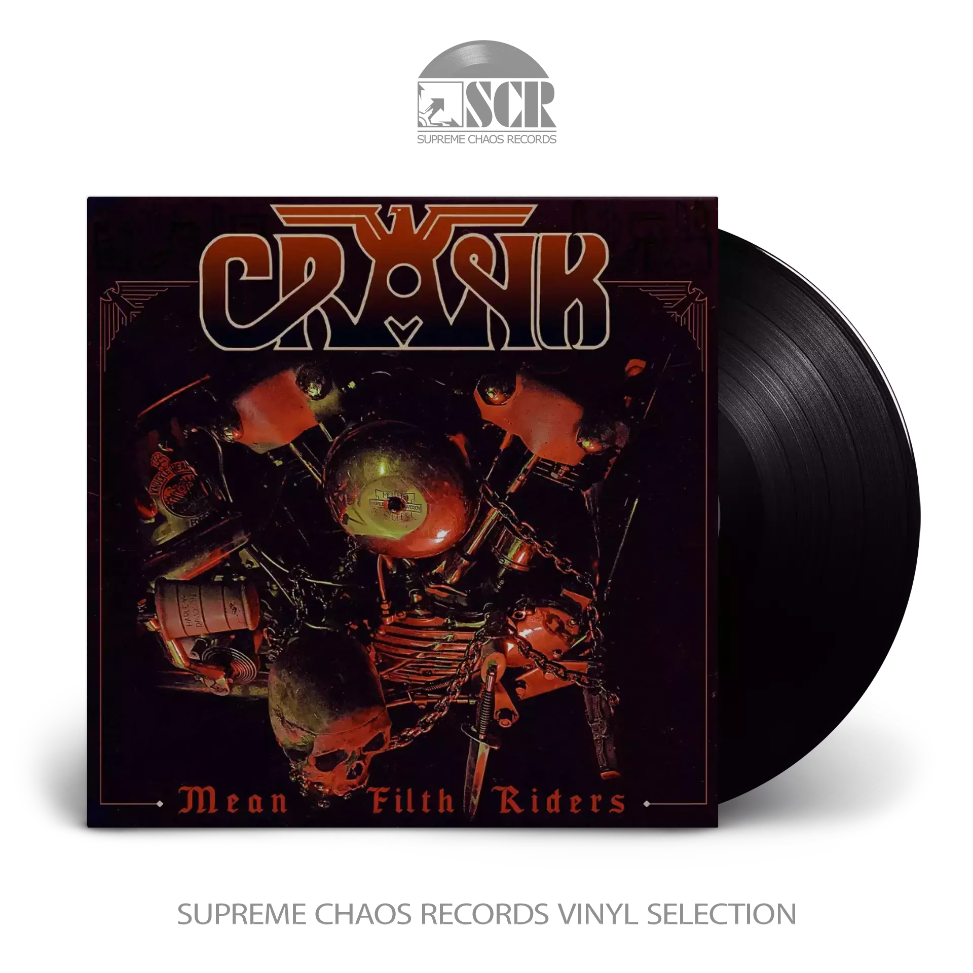 CRANK · Mean Filth Riders | BLACK LP CRANK · Mean Filth Riders | BLACK LP (Heavy Metal Vinyl)